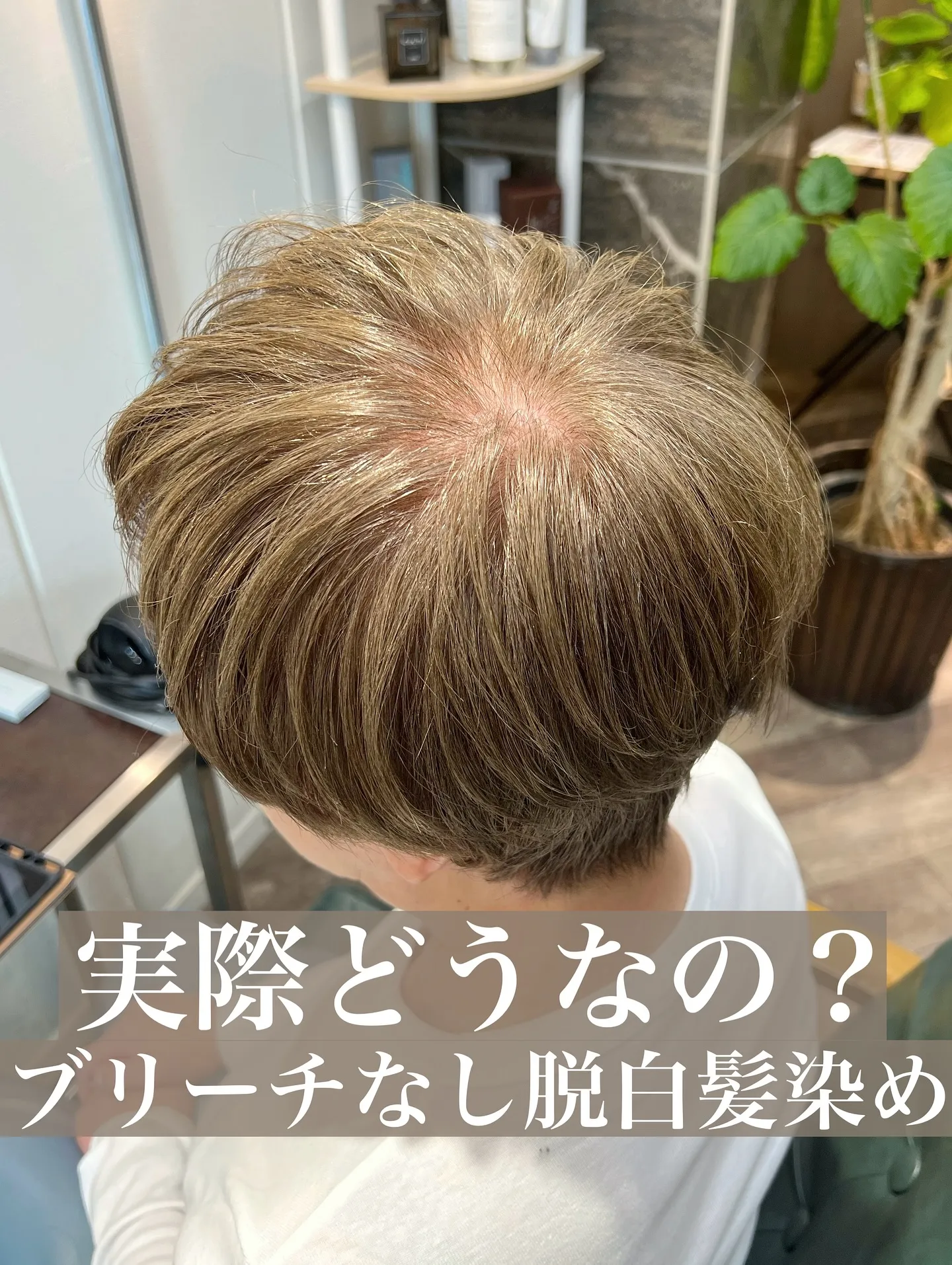 ブリーチなし脱白髪染め のリアル。